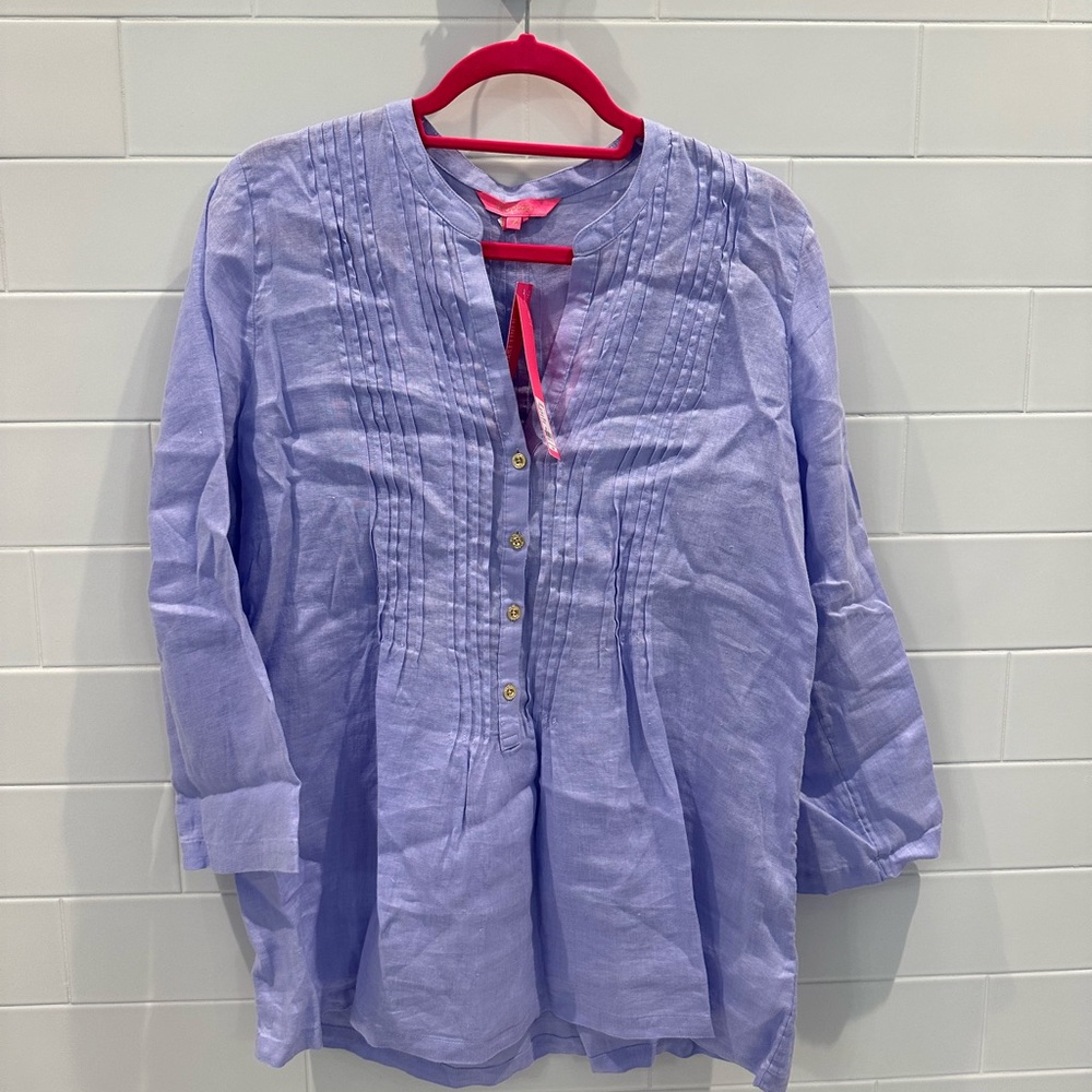 Lilly Pulitzer Sarasota Tunic Top
SKU:	889069988777
Color:	Lillys Lilac
Size:	M